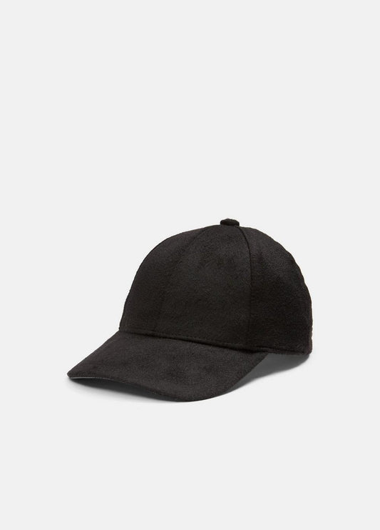 Vince Leather-Trim Cashmere Baseball Cap - Scarves & Hats