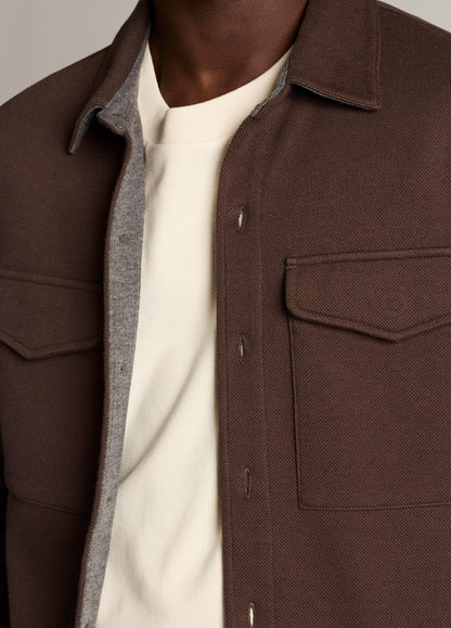Vince Double-Knit Cotton-Blend Piqué Shirt Jacket - Jackets