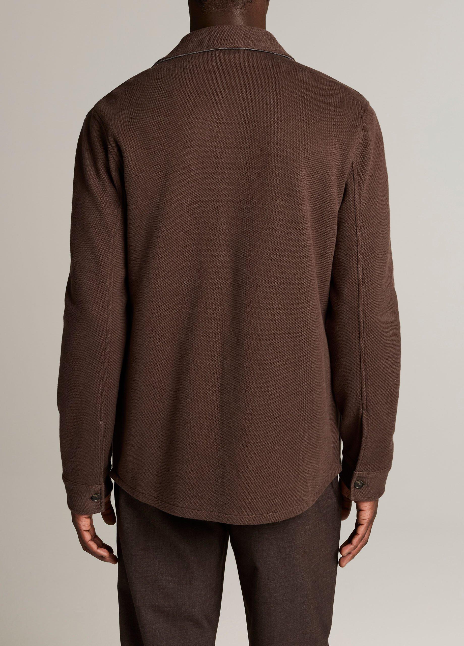 Vince Double-Knit Cotton-Blend Piqué Shirt Jacket - Jackets
