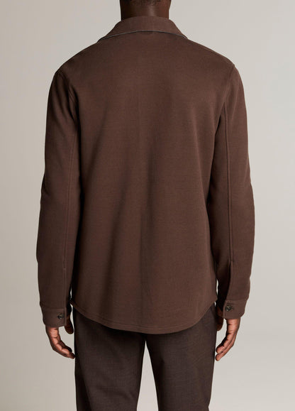 Vince Double-Knit Cotton-Blend Piqué Shirt Jacket - Jackets