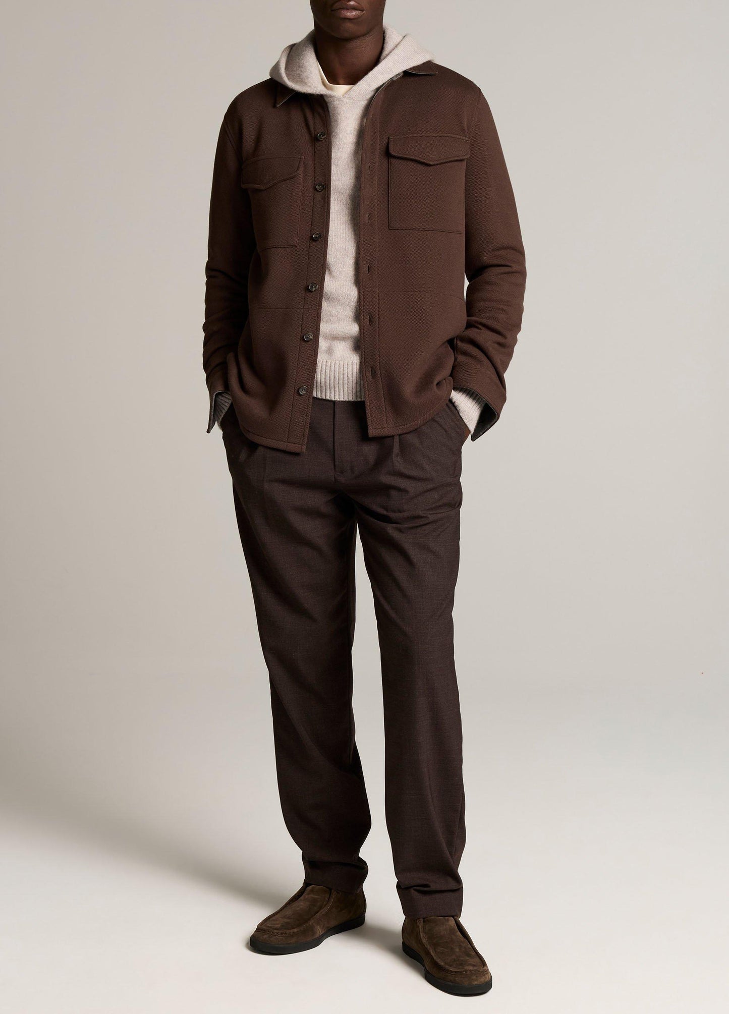 Vince Double-Knit Cotton-Blend Piqué Shirt Jacket - Jackets
