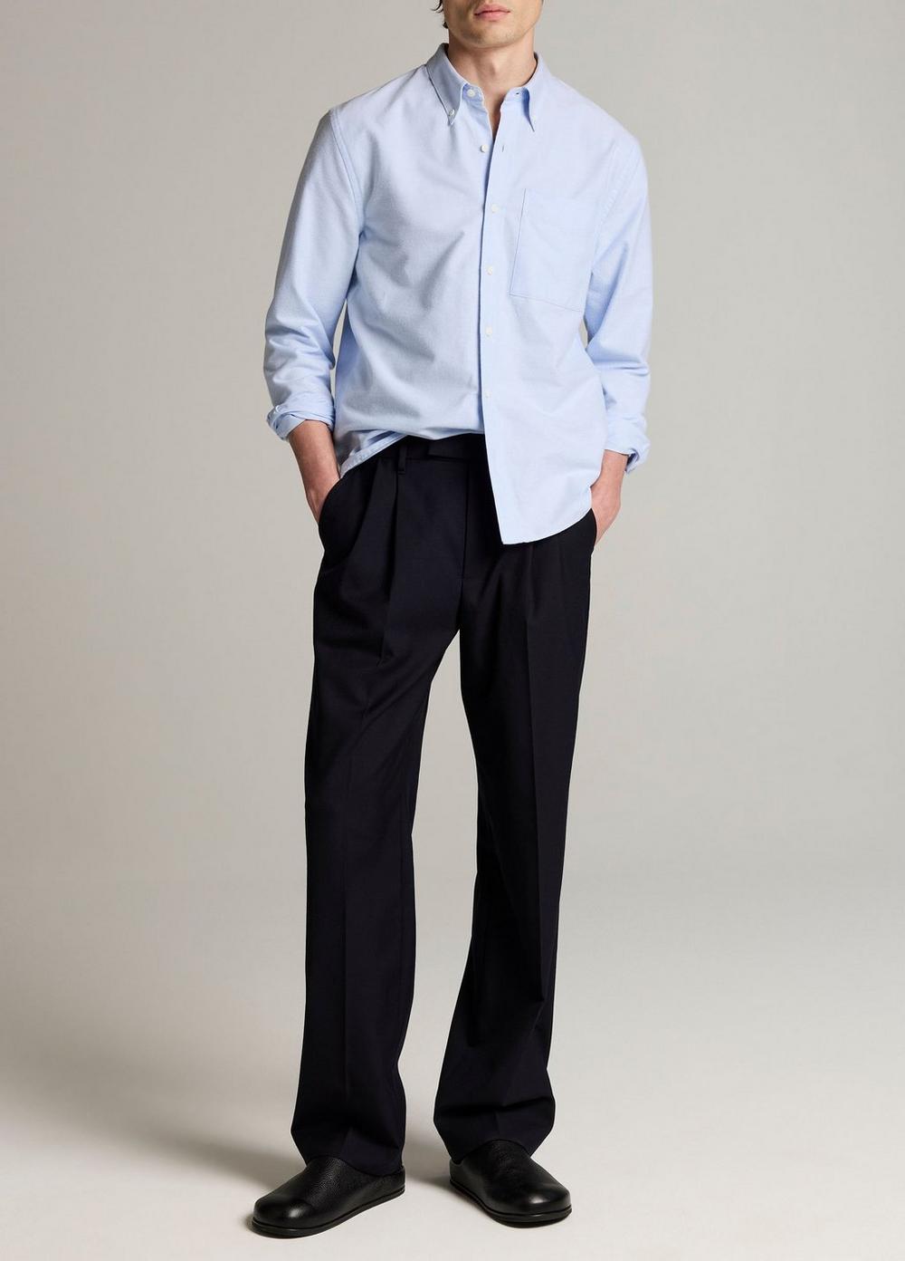 Vince Cotton Oxford Button-Down Shirt - Long Sleeve
