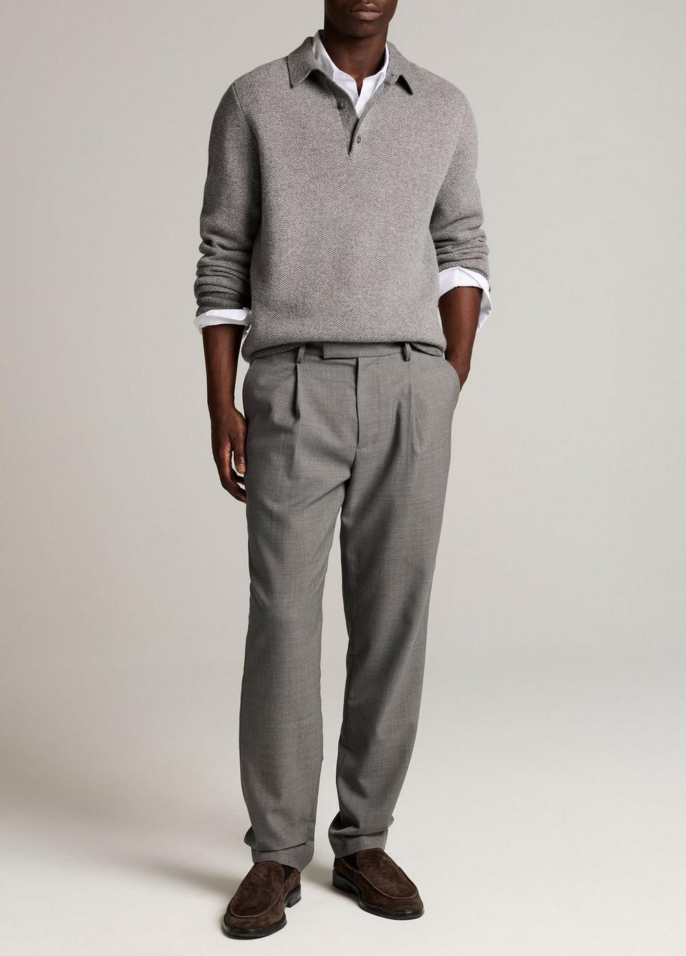 Vince Owen Athletic Twill Pleated Trouser - Trousers