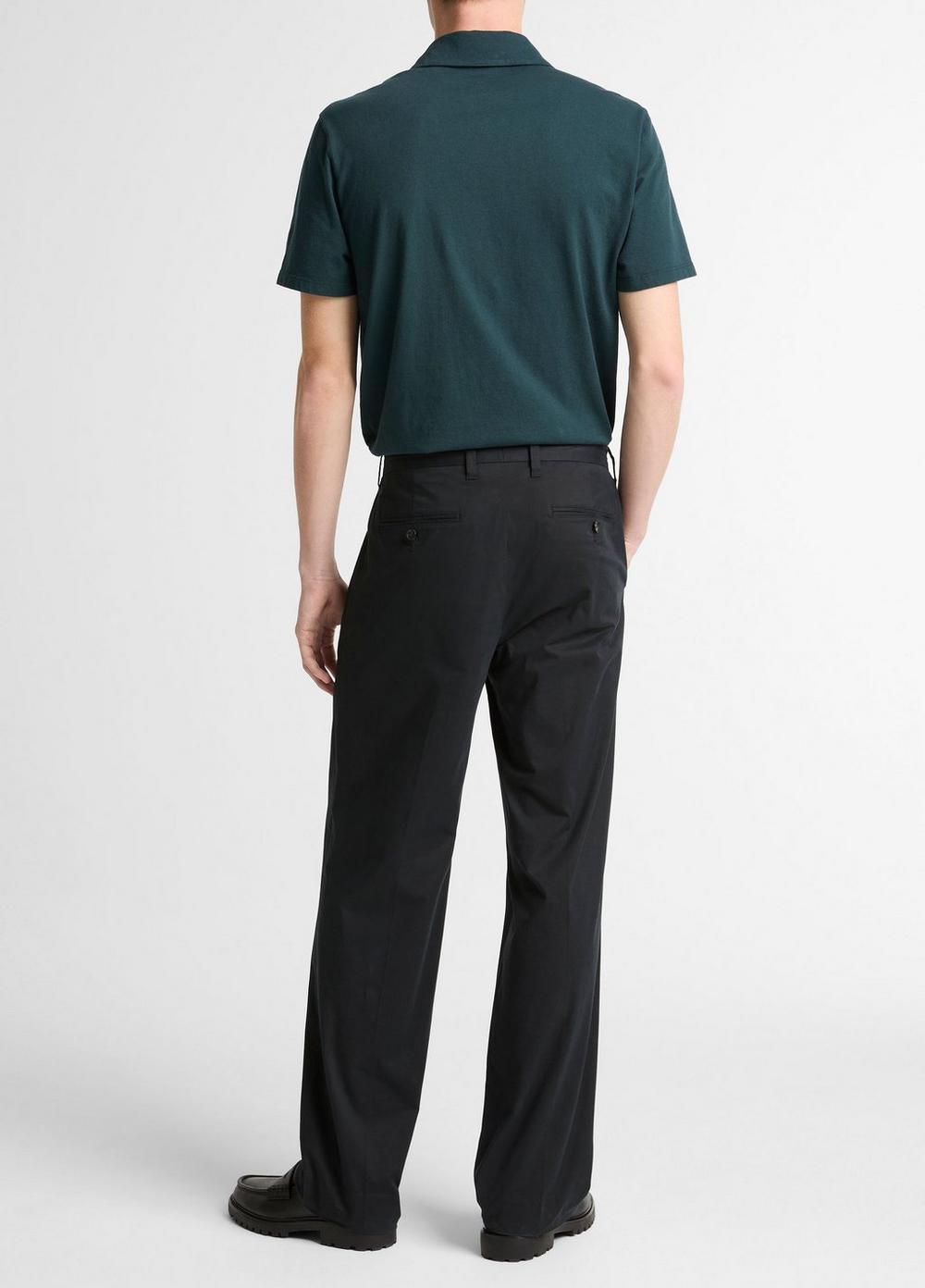 Vince Louie Relaxed Stretch-Cotton Double-Pleated Trouser - Trousers
