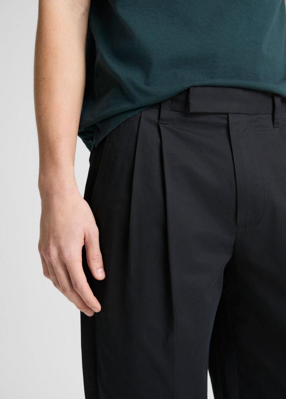Vince Louie Relaxed Stretch-Cotton Double-Pleated Trouser - Trousers