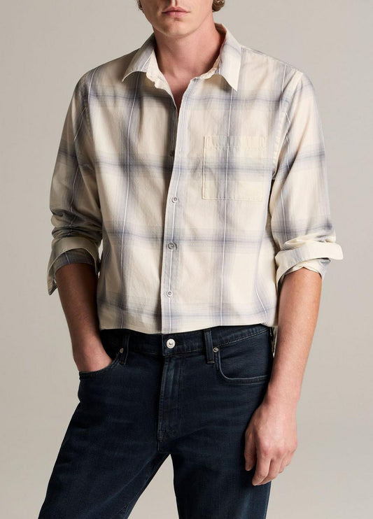 Vince Townes Plaid Cotton Button-Front Shirt - Long Sleeve