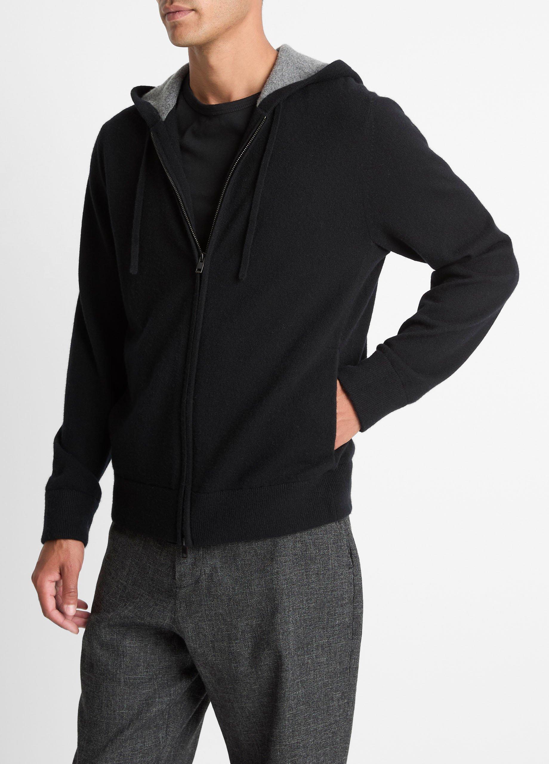 Vince Cashmere Zip-Front Hoodie - Cashmere