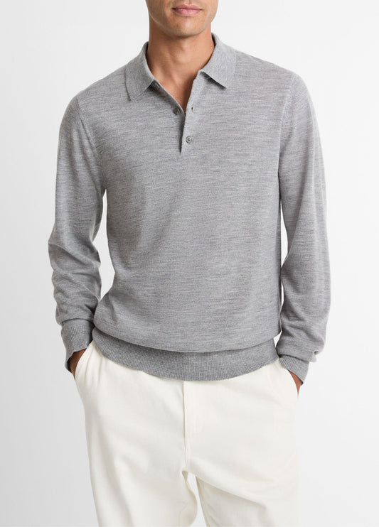Vince Wool Polo Sweater - Sweaters