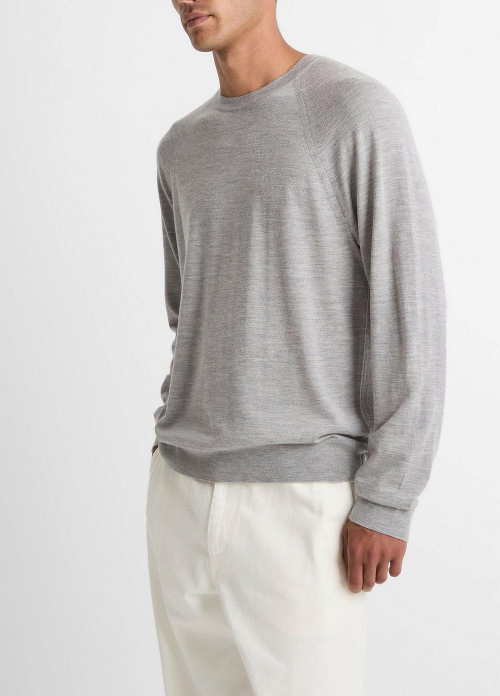 Vince Featherweight Wool-Cashmere Crew Neck Sweater - Crew Neck