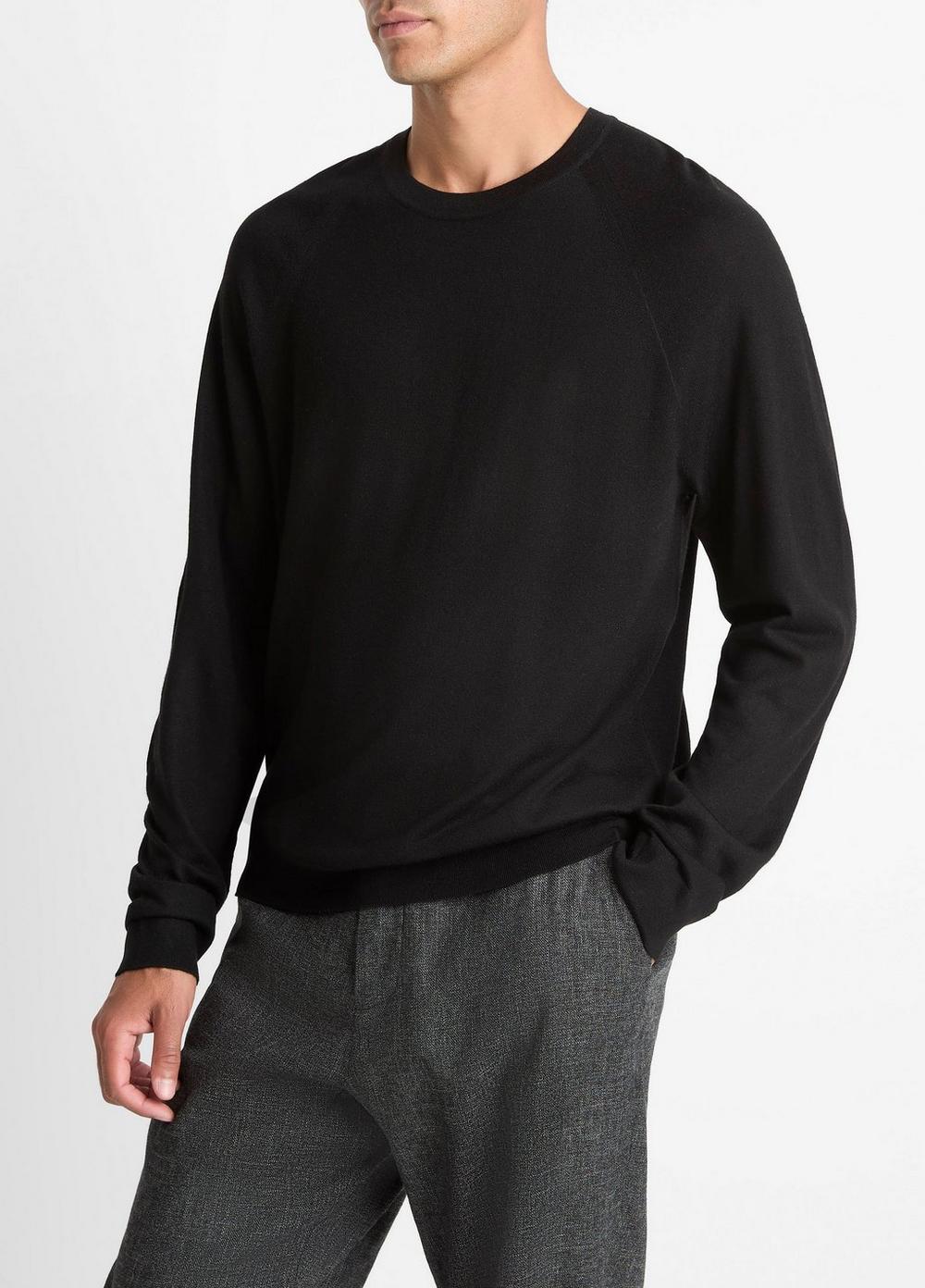 Vince Featherweight Wool-Cashmere Crew Neck Sweater - Crew Neck