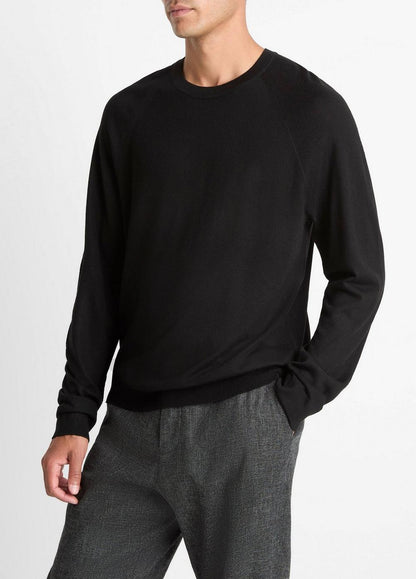 Vince Featherweight Wool-Cashmere Crew Neck Sweater - Crew Neck