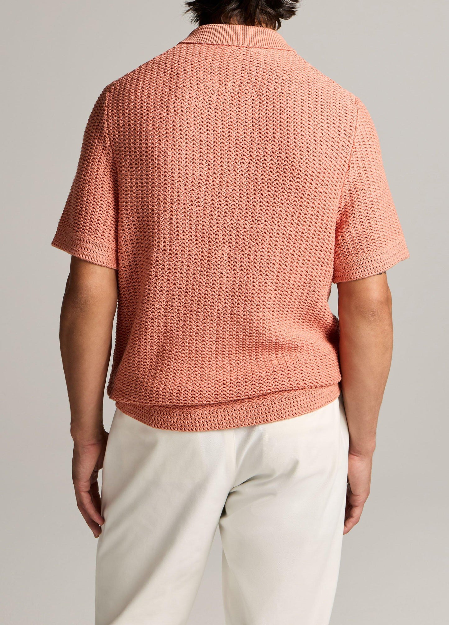 Vince Cotton Crochet Button-Front Shirt - Short Sleeve