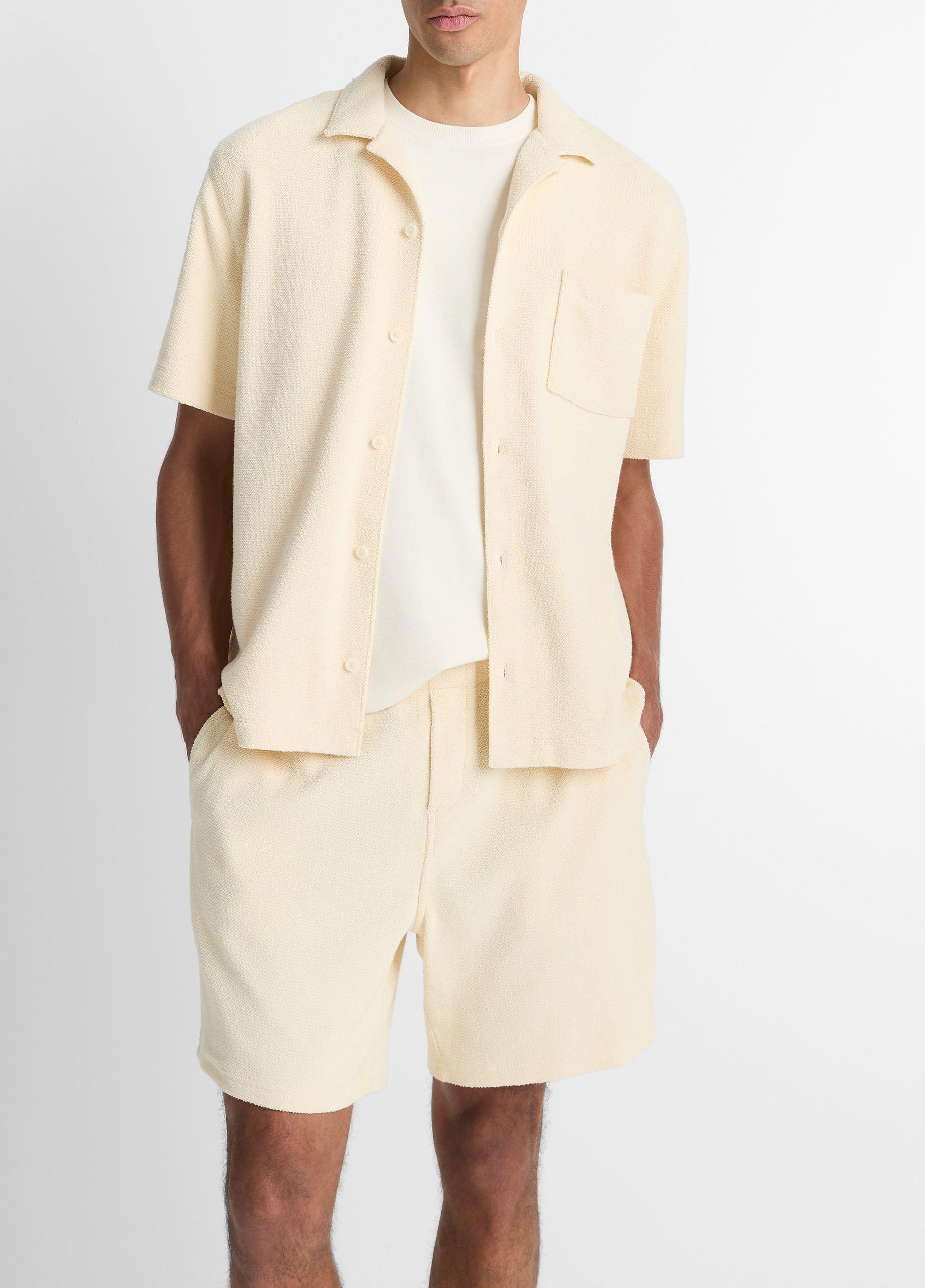 Vince Cotton Bouclé Cabana Shirt - Short Sleeve