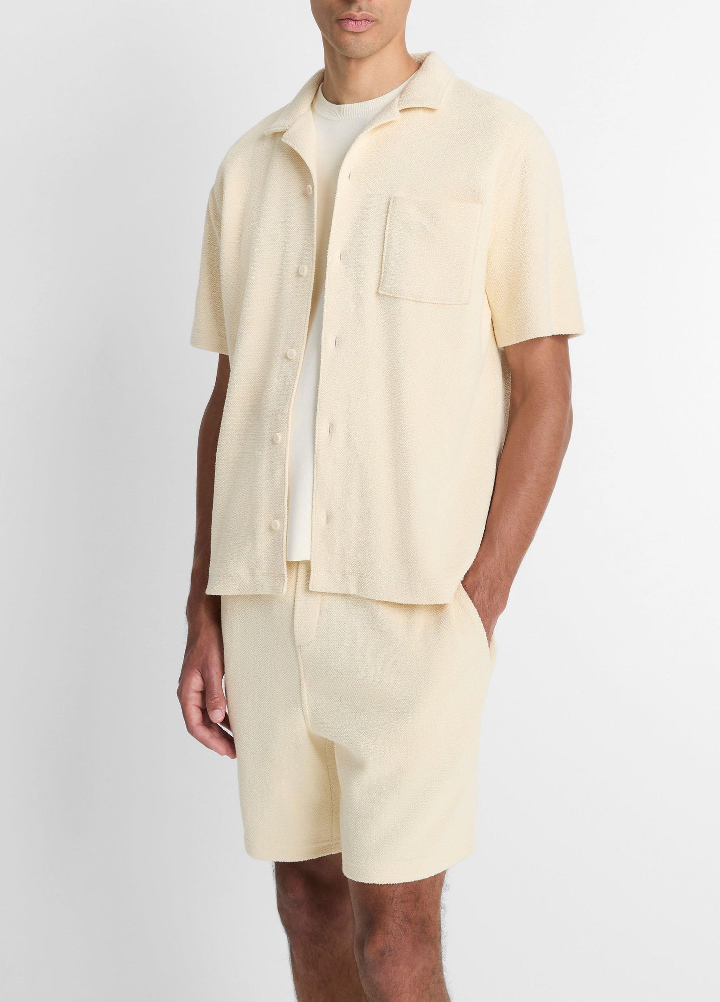 Vince Cotton Bouclé Cabana Shirt - Short Sleeve