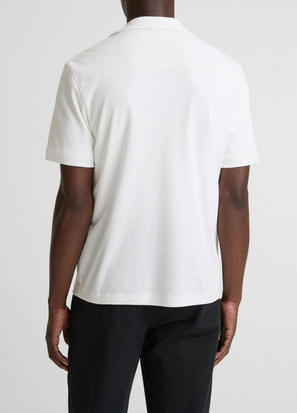 Vince Mesh-Knit Cotton-Blend Cabana Shirt - Short Sleeve