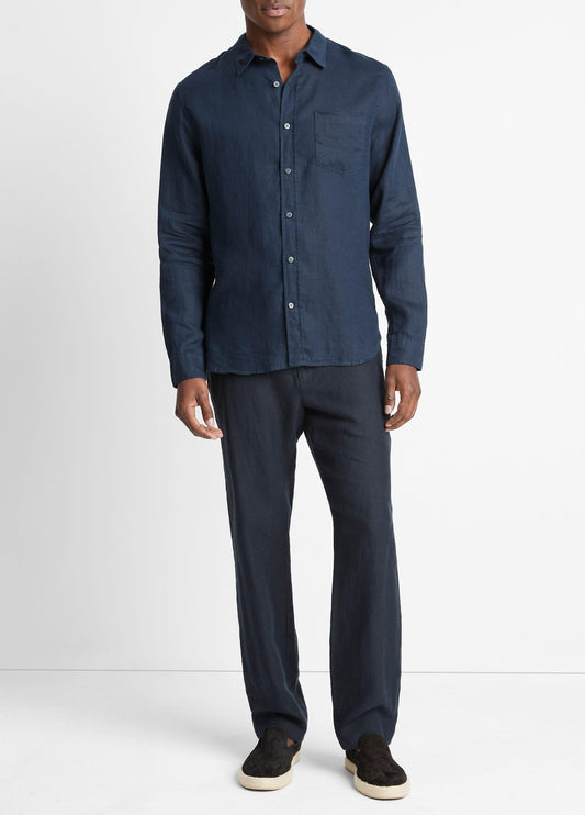 Vince Linen Long-Sleeve Shirt - Long Sleeve