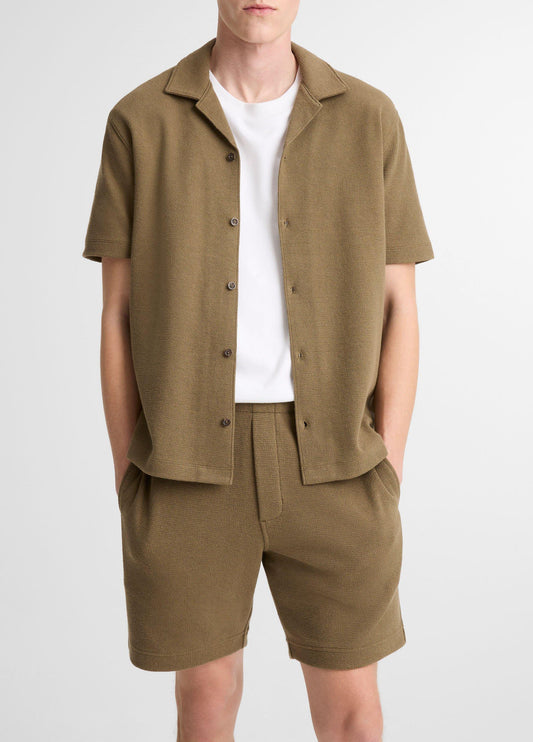 Vince Cotton Bouclé Cabana Shirt - Short Sleeve