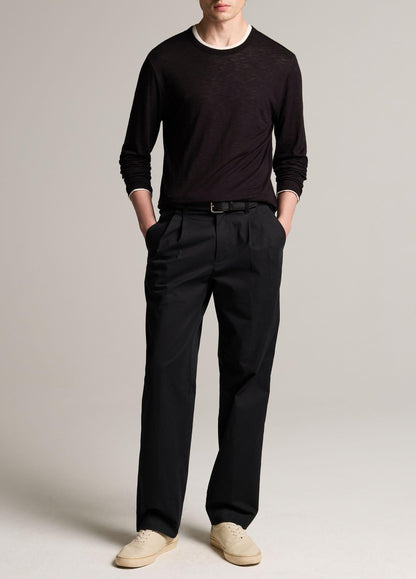 Vince Slub Pima Cotton Double-Layer T-Shirt - Long Sleeve