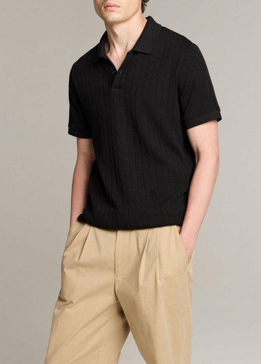 Vince Drop-Needle Stripe Pima Cotton Polo Shirt - Henleys & Polos