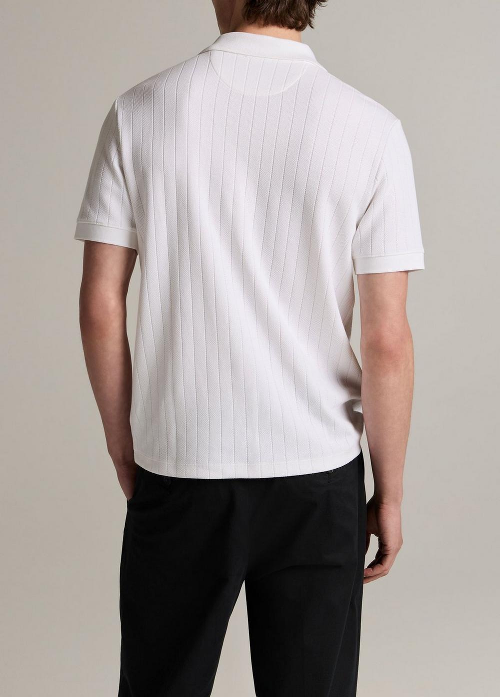 Vince Drop-Needle Stripe Pima Cotton Polo Shirt - Henleys & Polos