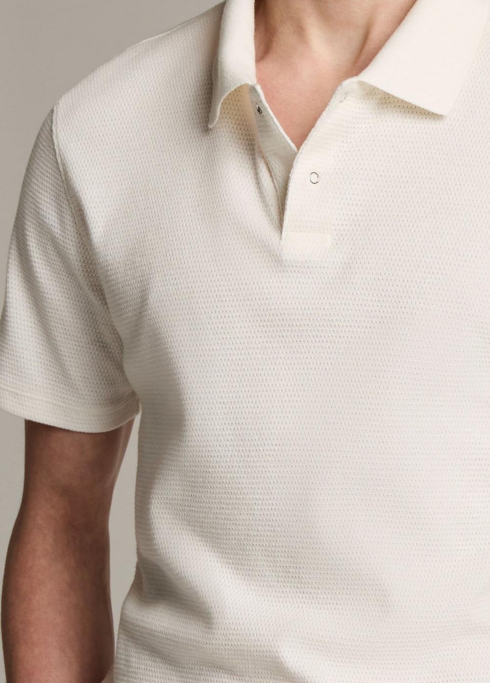 Vince Mesh-Knit Cotton-Blend Snap Polo Shirt - Henleys & Polos