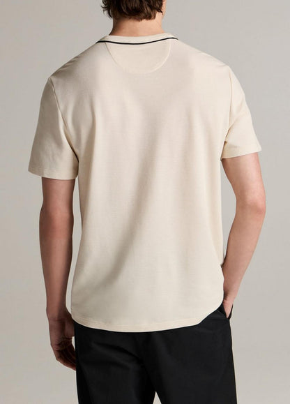 Vince Tipped Pima Cotton Piqué T-Shirt - Short Sleeve