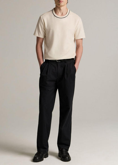 Vince Tipped Pima Cotton Piqué T-Shirt - Short Sleeve