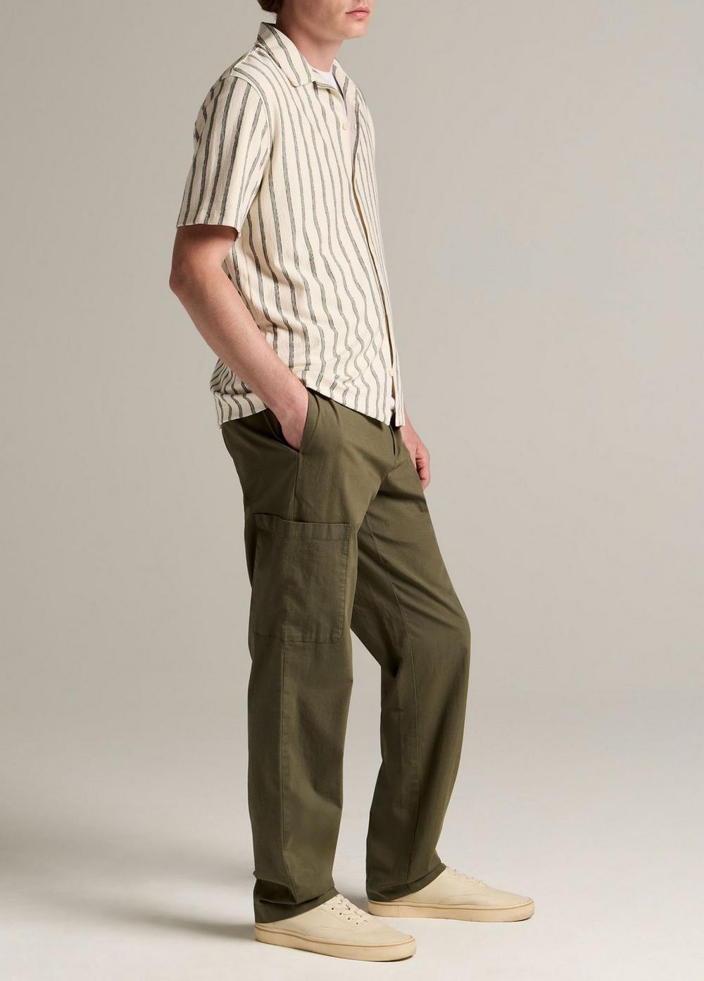 Vince Owen Athletic Stretch-Cotton Side-Pocket Trouser - Trousers