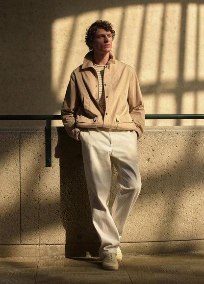 Vince Louie Relaxed Cotton-Linen Chino Pant - Trousers