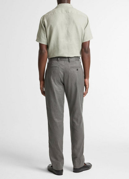 Vince Owen Athletic Linen-Cotton Extended-Tab Pant - Trousers