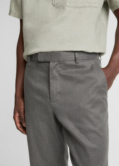Vince Owen Athletic Linen-Cotton Extended-Tab Pant - Trousers