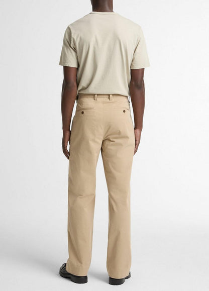 Vince Louie Relaxed Stretch-Cotton Double-Pleated Trouser - Trousers