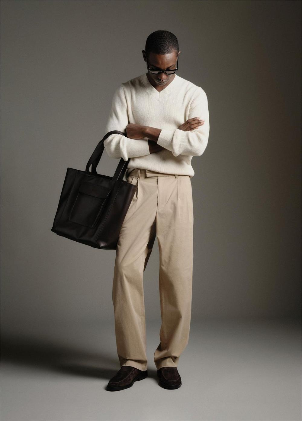 Vince Louie Relaxed Stretch-Cotton Double-Pleated Trouser - Trousers