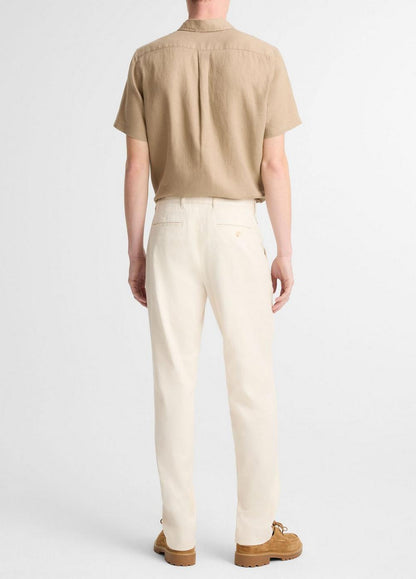 Vince Owen Athletic Linen-Cotton Extended-Tab Pant - Trousers