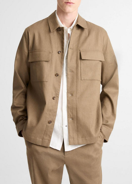 Vince Italian Linen-Cotton Chore Coat - Coats
