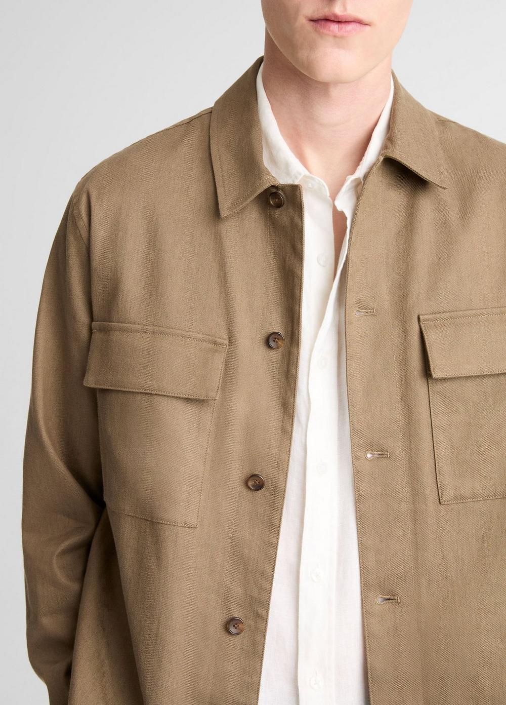 Vince Italian Linen-Cotton Chore Coat - Coats
