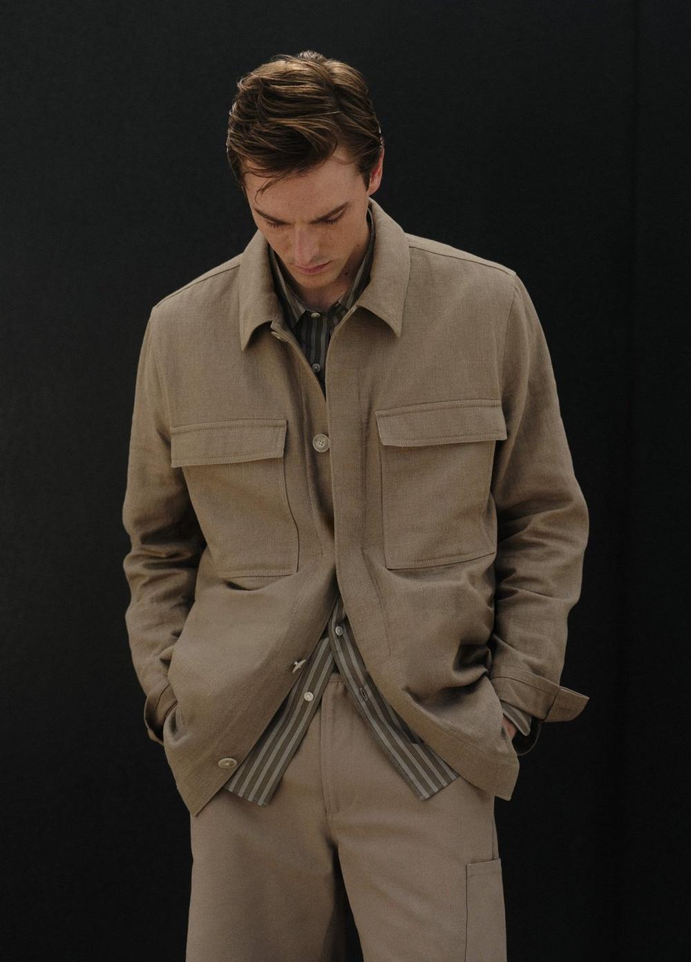 Vince Italian Linen-Cotton Chore Coat - Coats