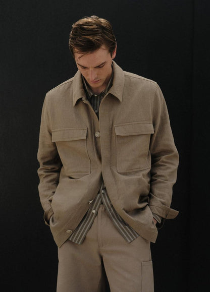Vince Italian Linen-Cotton Chore Coat - Coats