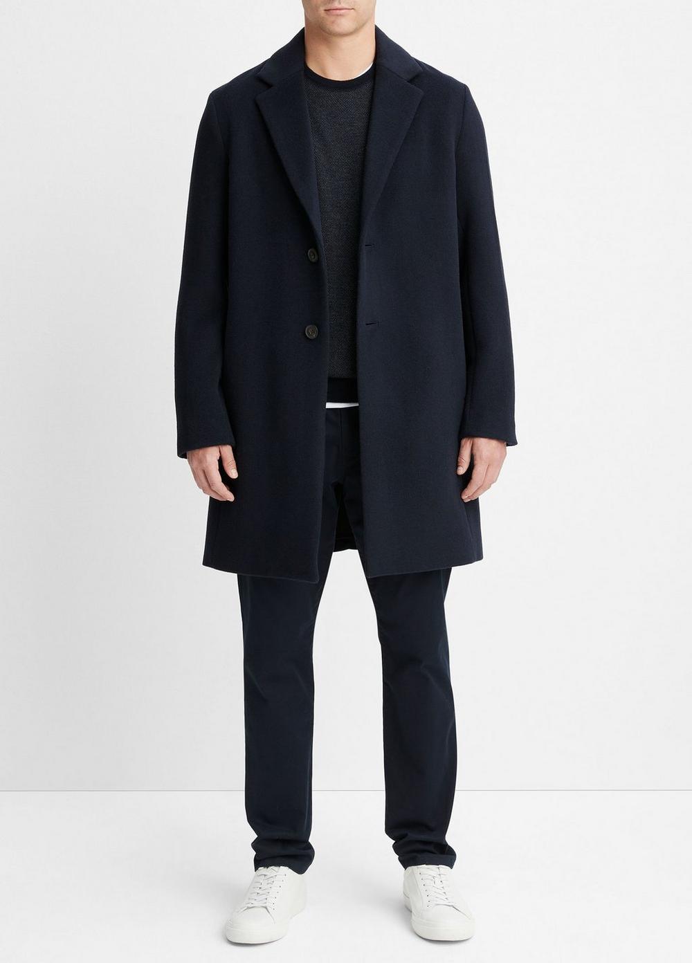 Vince Classic Italian Wool-Blend Coat - Jackets & Outerwear