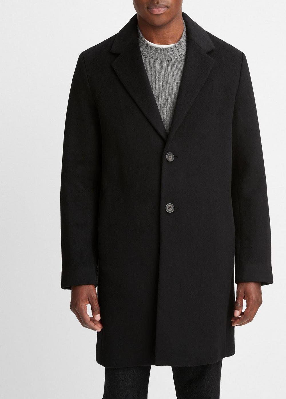 Vince Classic Italian Wool-Blend Coat - Jackets & Outerwear