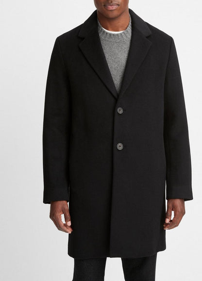 Vince Classic Italian Wool-Blend Coat - Jackets & Outerwear