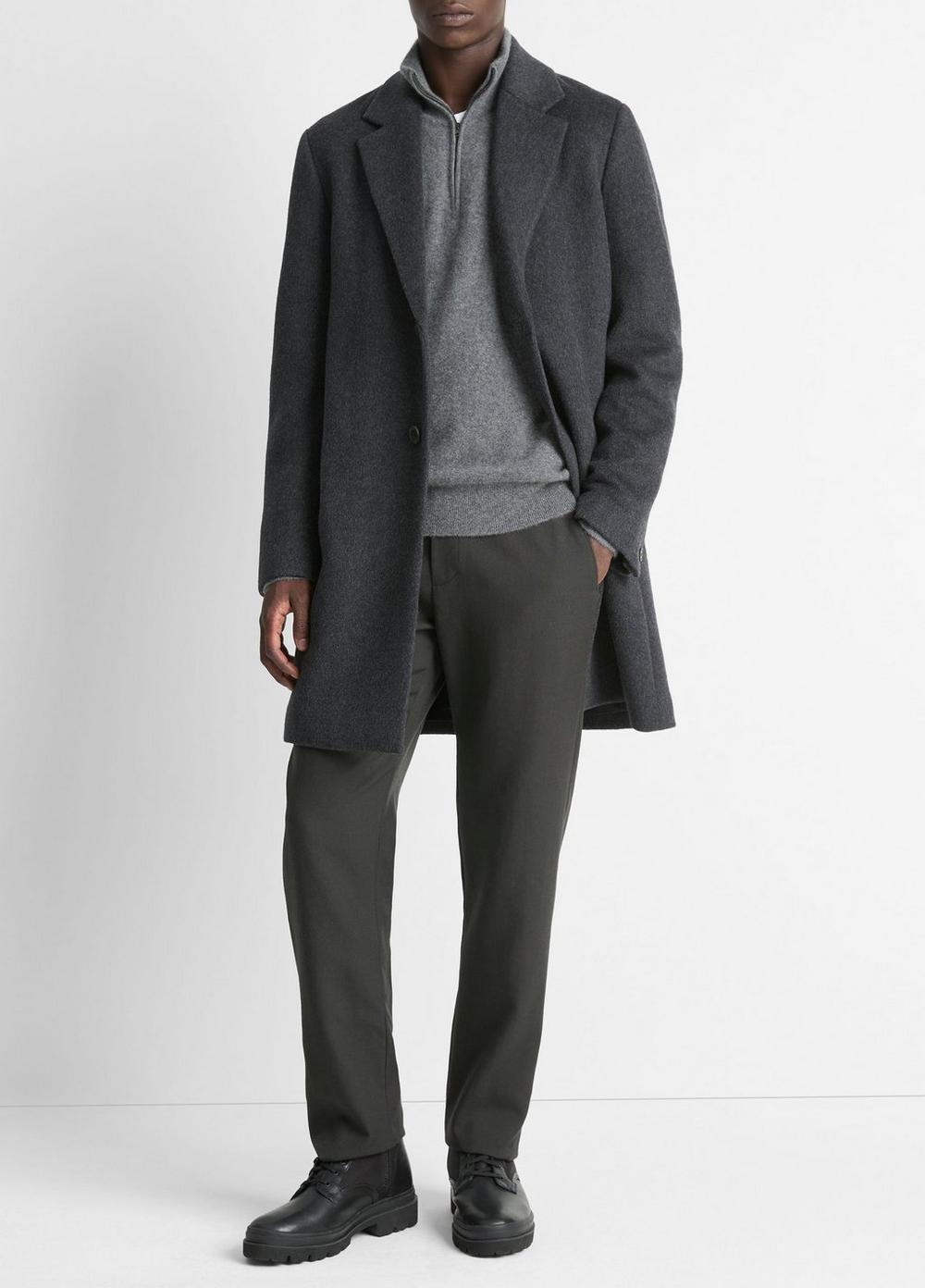 Vince Classic Italian Wool-Blend Coat - Jackets & Outerwear