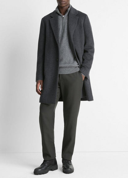 Vince Classic Italian Wool-Blend Coat - Jackets & Outerwear