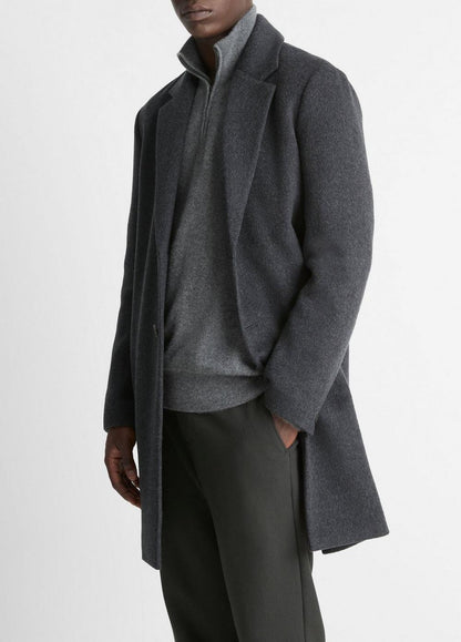Vince Classic Italian Wool-Blend Coat - Jackets & Outerwear