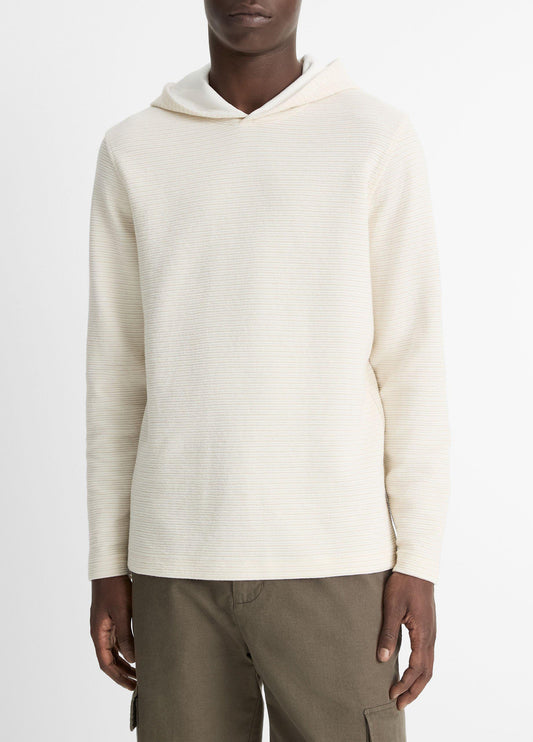 Vince Variegated Stripe Double-Face Cotton-Blend Hoodie - Sweatshirts & Hoodies