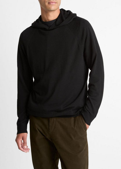 Vince Featherweight Merino Wool-Cashmere Hoodie - Sweatshirts & Hoodies