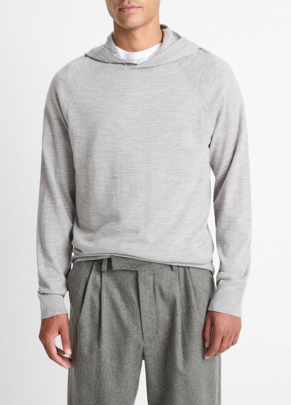 Vince Featherweight Merino Wool-Cashmere Hoodie - Sweatshirts & Hoodies