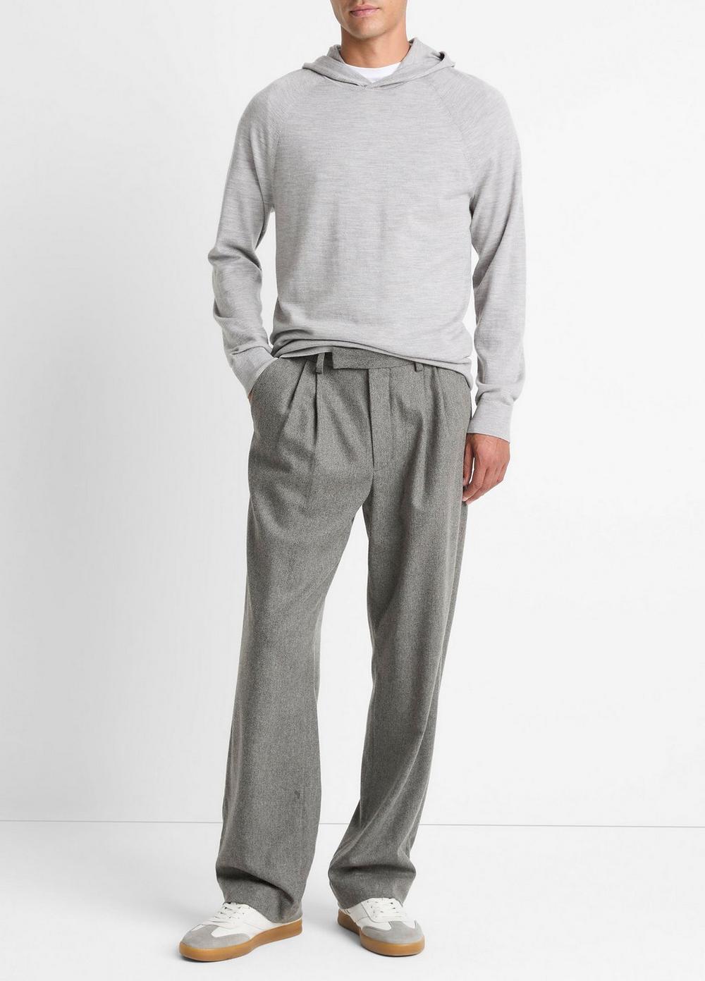 Vince Featherweight Merino Wool-Cashmere Hoodie - Sweatshirts & Hoodies