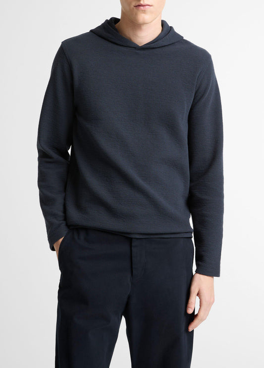 Vince Variegated Stripe Double-Face Cotton-Blend Hoodie - Sweatshirts & Hoodies