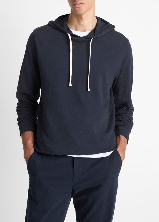 Vince Textured Cotton Hoodie - Sweatshirts & Hoodies